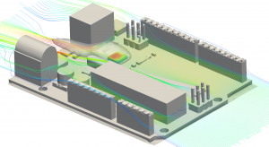 Heat transfer simulation of a circuit board